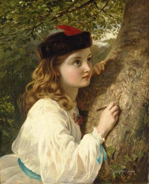 Sophie Gengembre Anderson Painting - The initials Sophie Gengembre Anderson